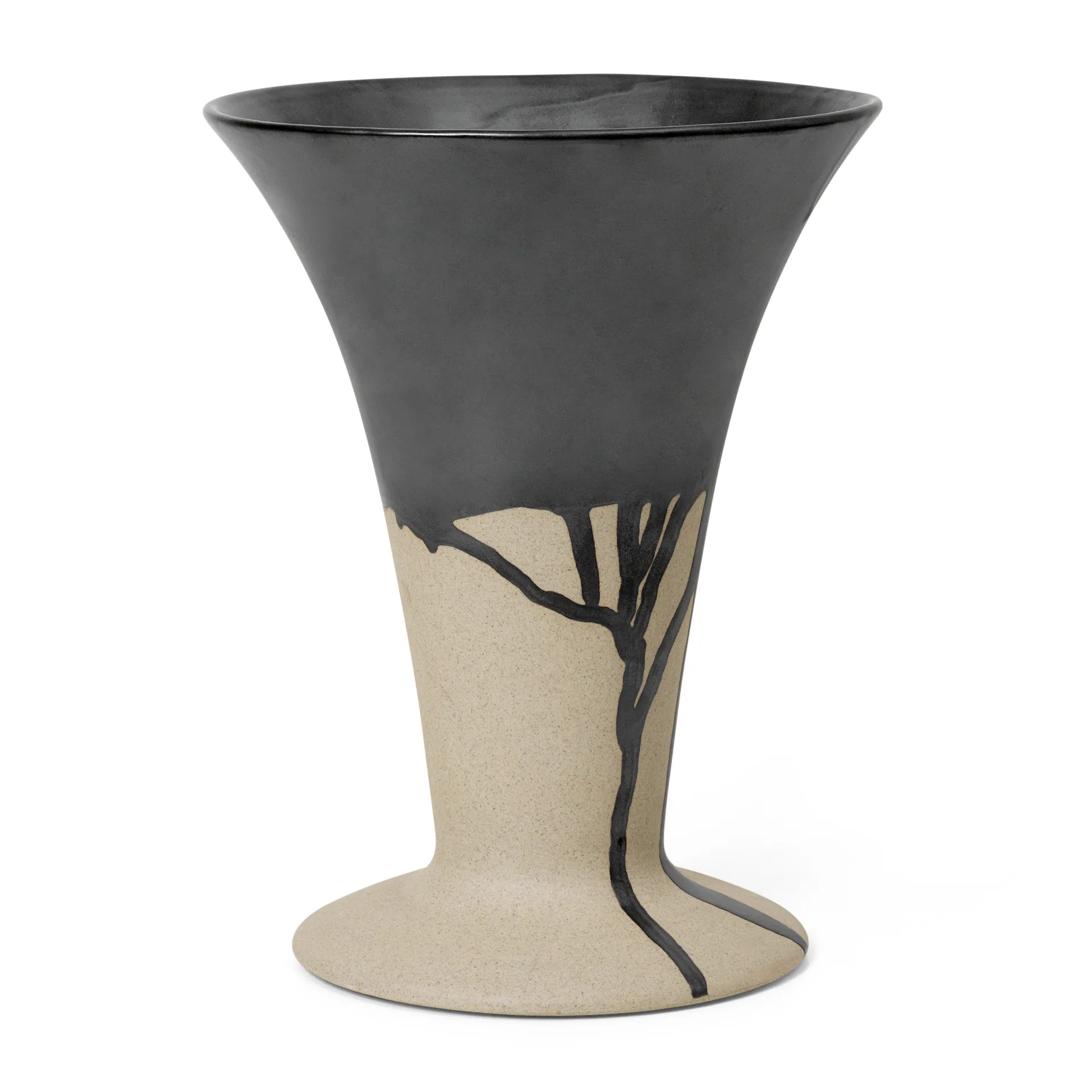Flores vas 23 cm, Sand-black Ferm Living