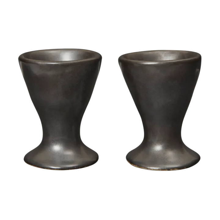 Flow äggkoppar 2-pack - Black - Ferm Living