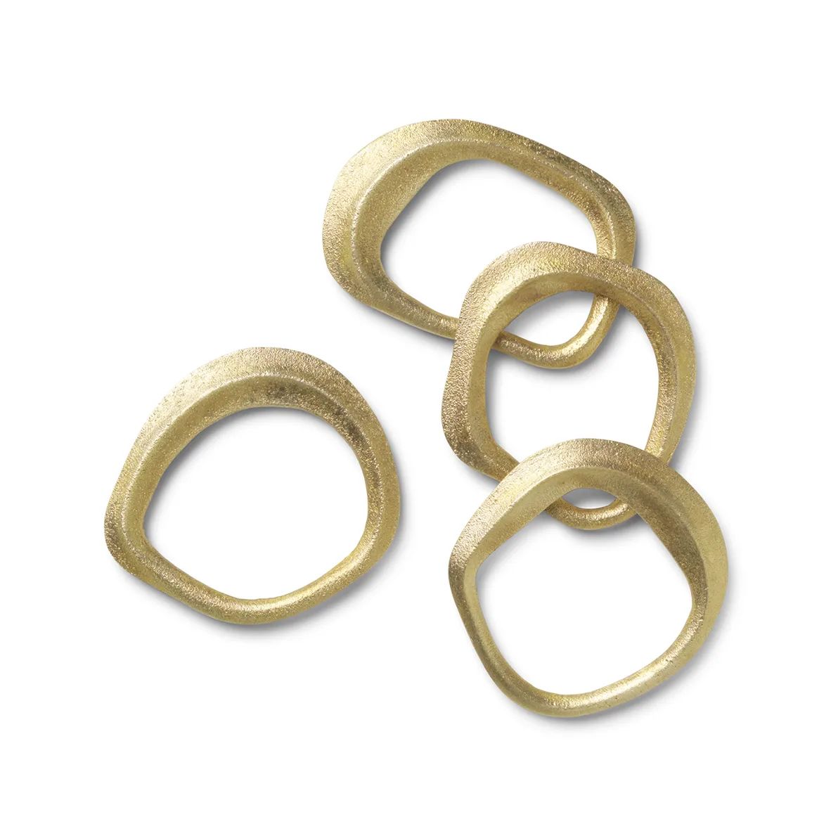 Flow servettring 4-pack, Mässing Ferm Living