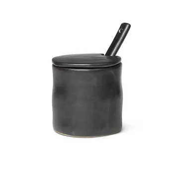 Flow syltburk med sked - Svart - Ferm Living