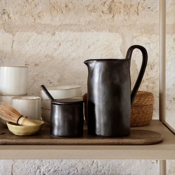Flow syltburk med sked - Svart - Ferm Living