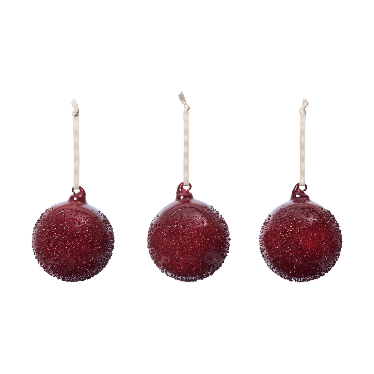 Flurry julgranskulor 3-pack, M, Picante Red Ferm Living