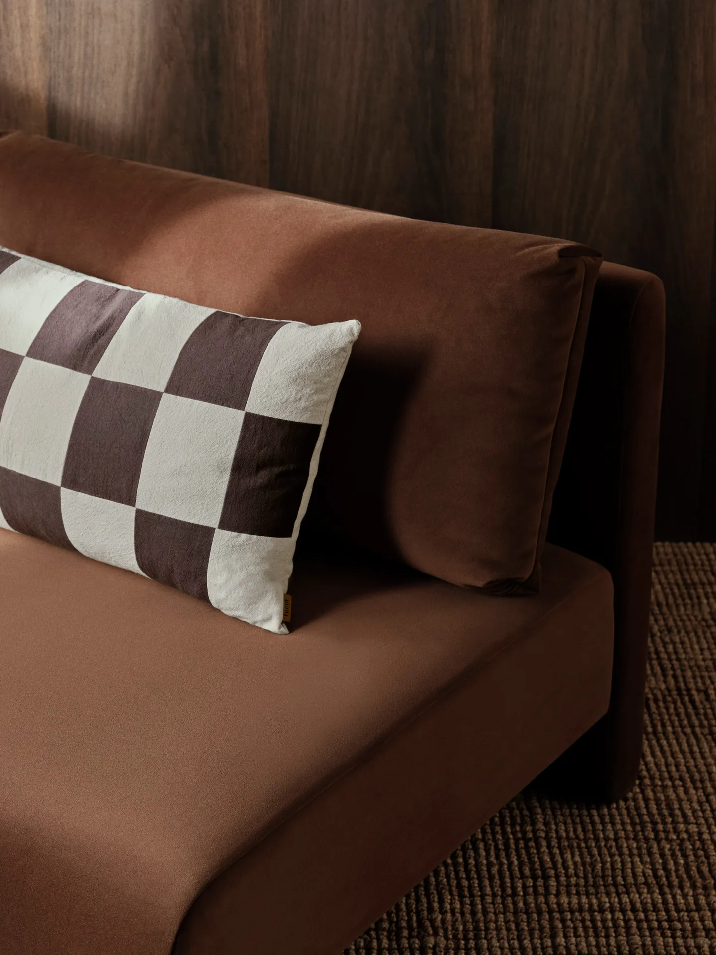Fold patchwork kuddfodral 40x60 cm, Coffee-undyed Ferm Living
