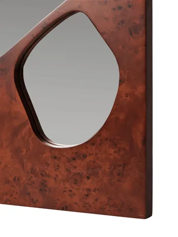 Folia spegel - Dark stained burl, 82 cm - Ferm Living
