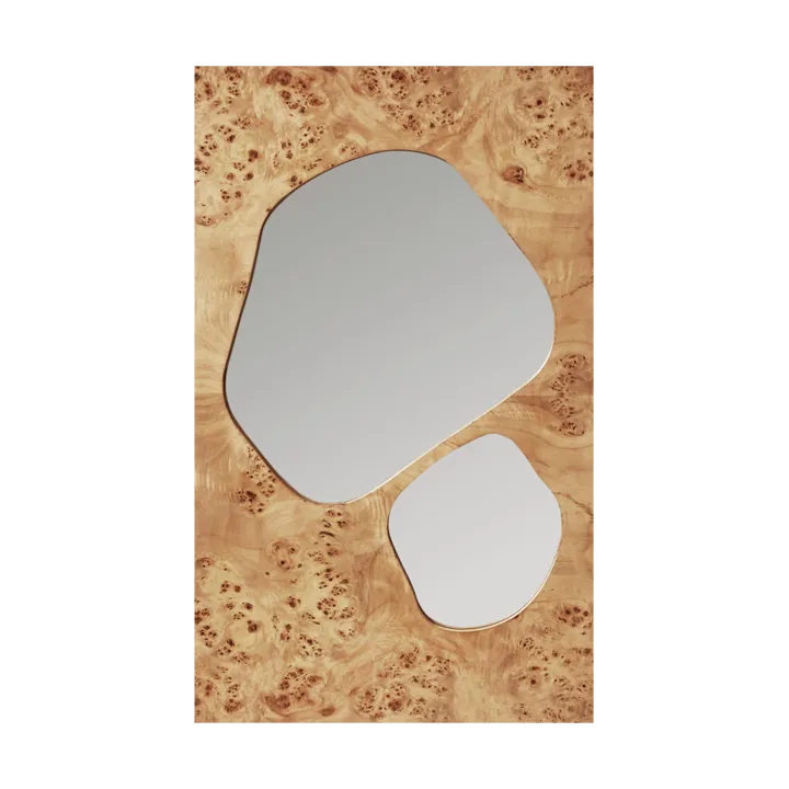 Folia spegel - Natural burl, 82 cm - Ferm Living