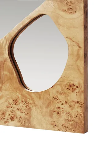 Folia spegel - Natural burl, 82 cm - Ferm Living