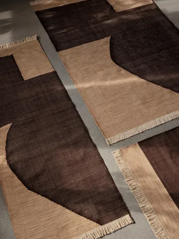 Forene matta - Tan-Chocolate, 80x140 cm - Ferm Living