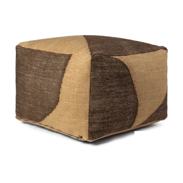 Forene square pouf sittpuff 60x60x40 cm - Tan-Chocolate - Ferm Living