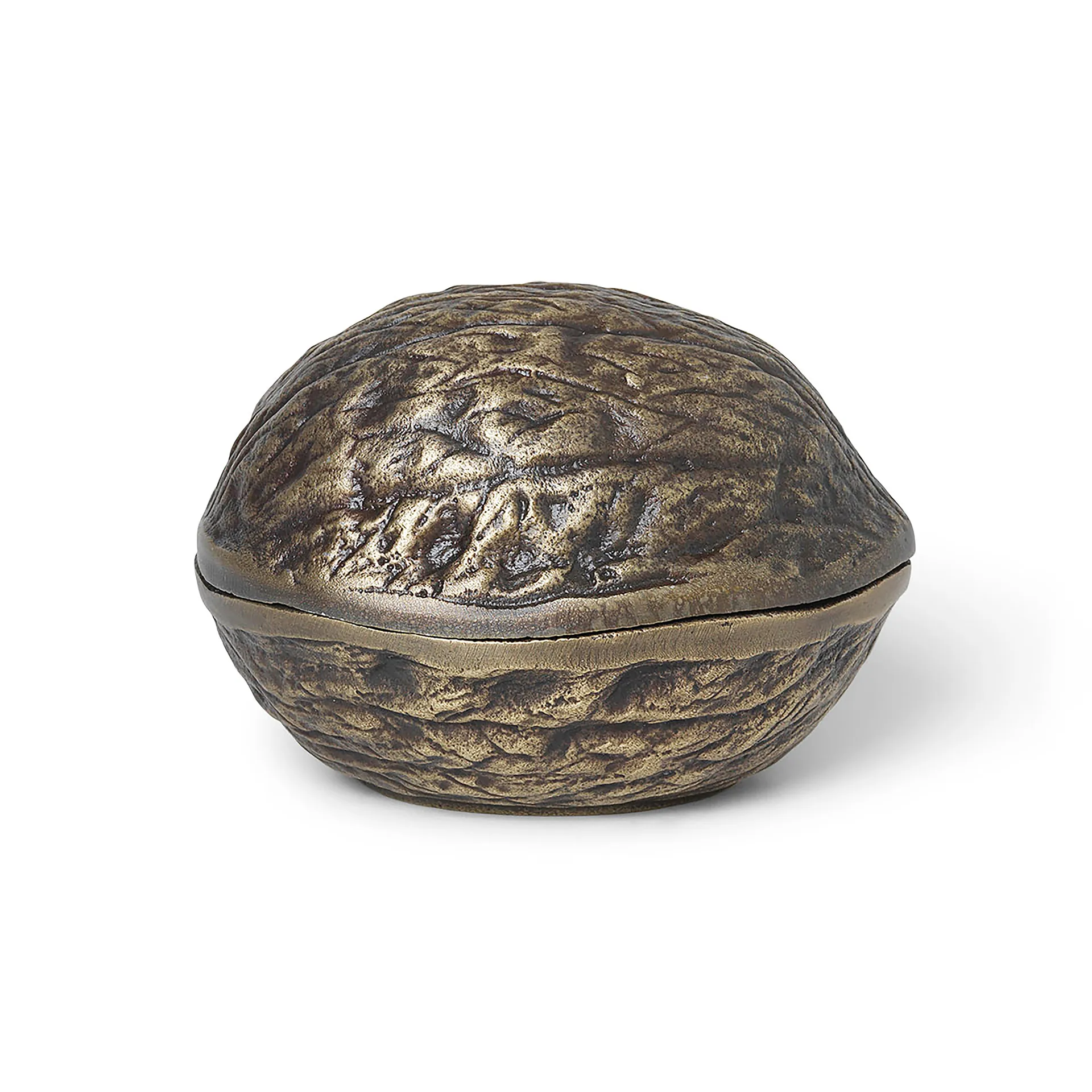 Forest nut box nötskål med lock 7,5 cm, Antik mässing Ferm Living
