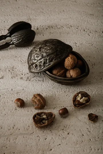 Forest nut box nötskål med lock 7,5 cm - Antik mässing - Ferm Living