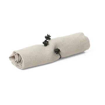 Forest servettring 4-pack - Black brass - Ferm Living