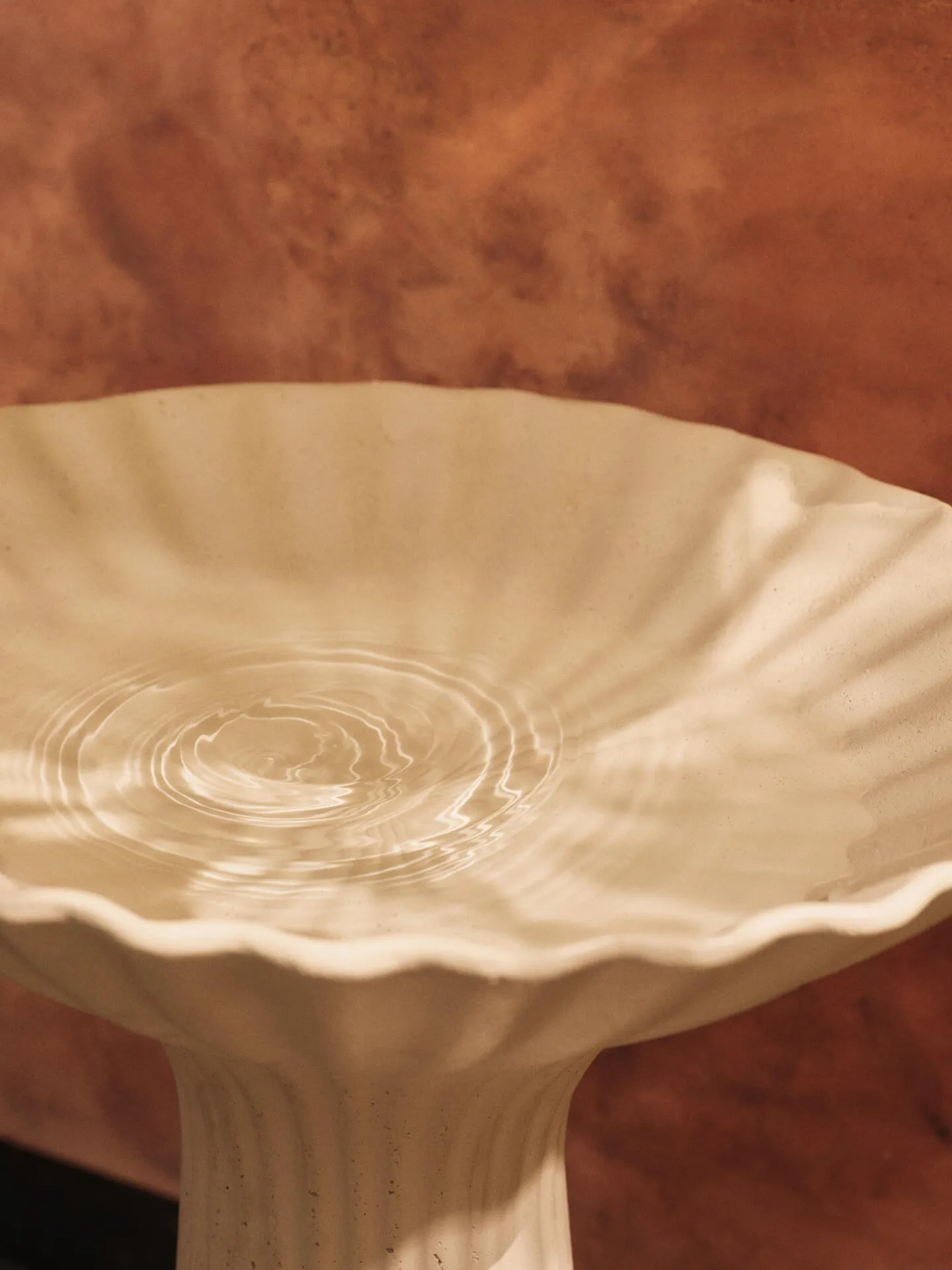 Fountain pedestal, Ivory,75 cm Ferm Living