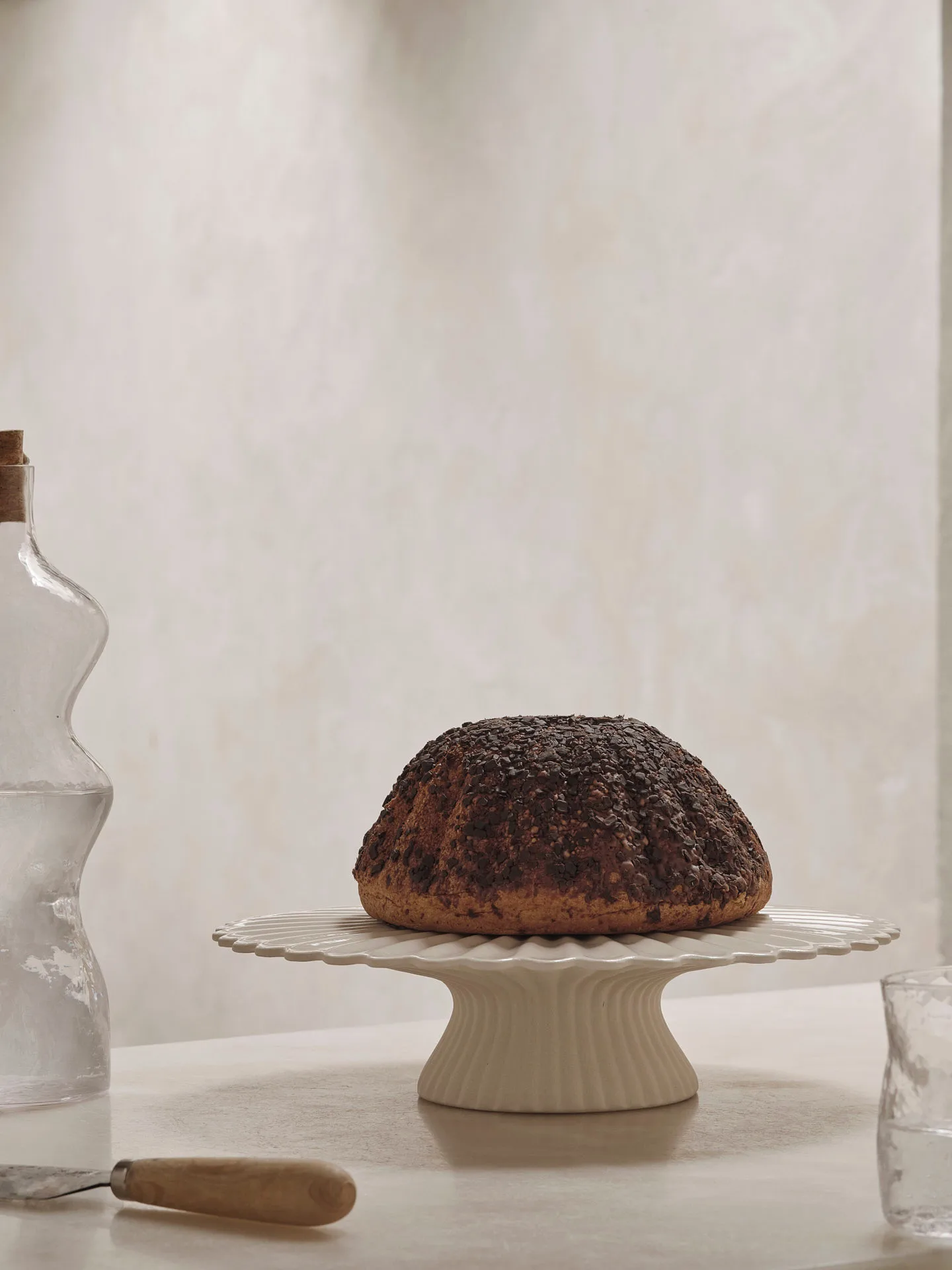Fountain tårtfat Ø31 cm, Off white Ferm Living