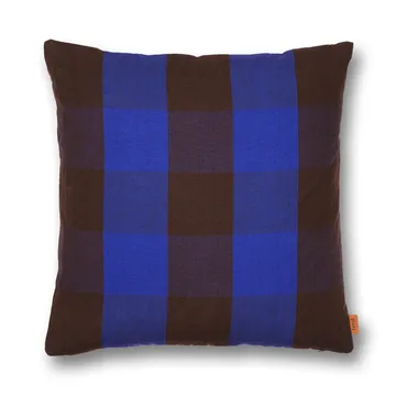 Grand kudde 50x50 cm - Chocolate-bright blue - Ferm Living