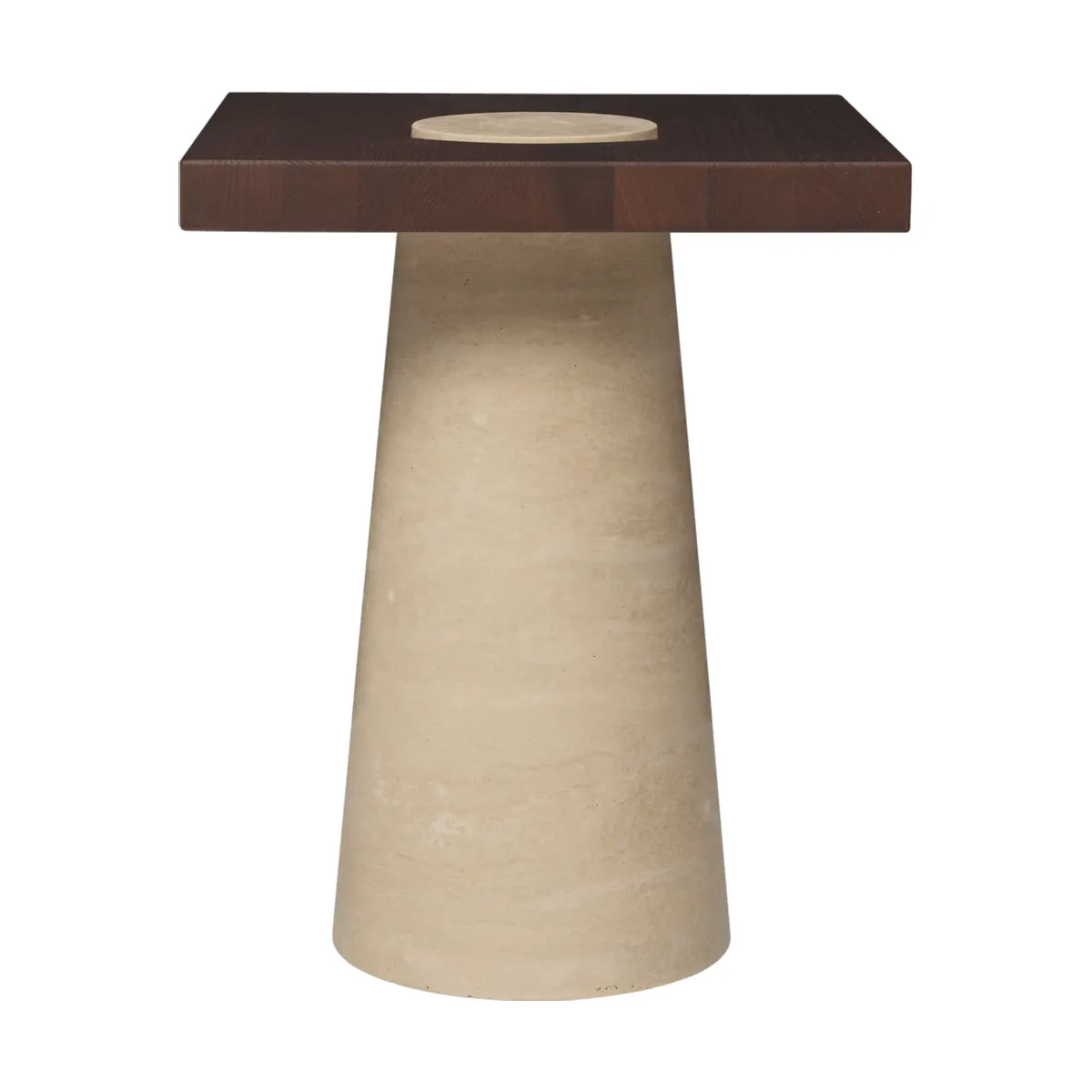 Grova sidobord, Travertine, 40x40x50 cm Ferm Living