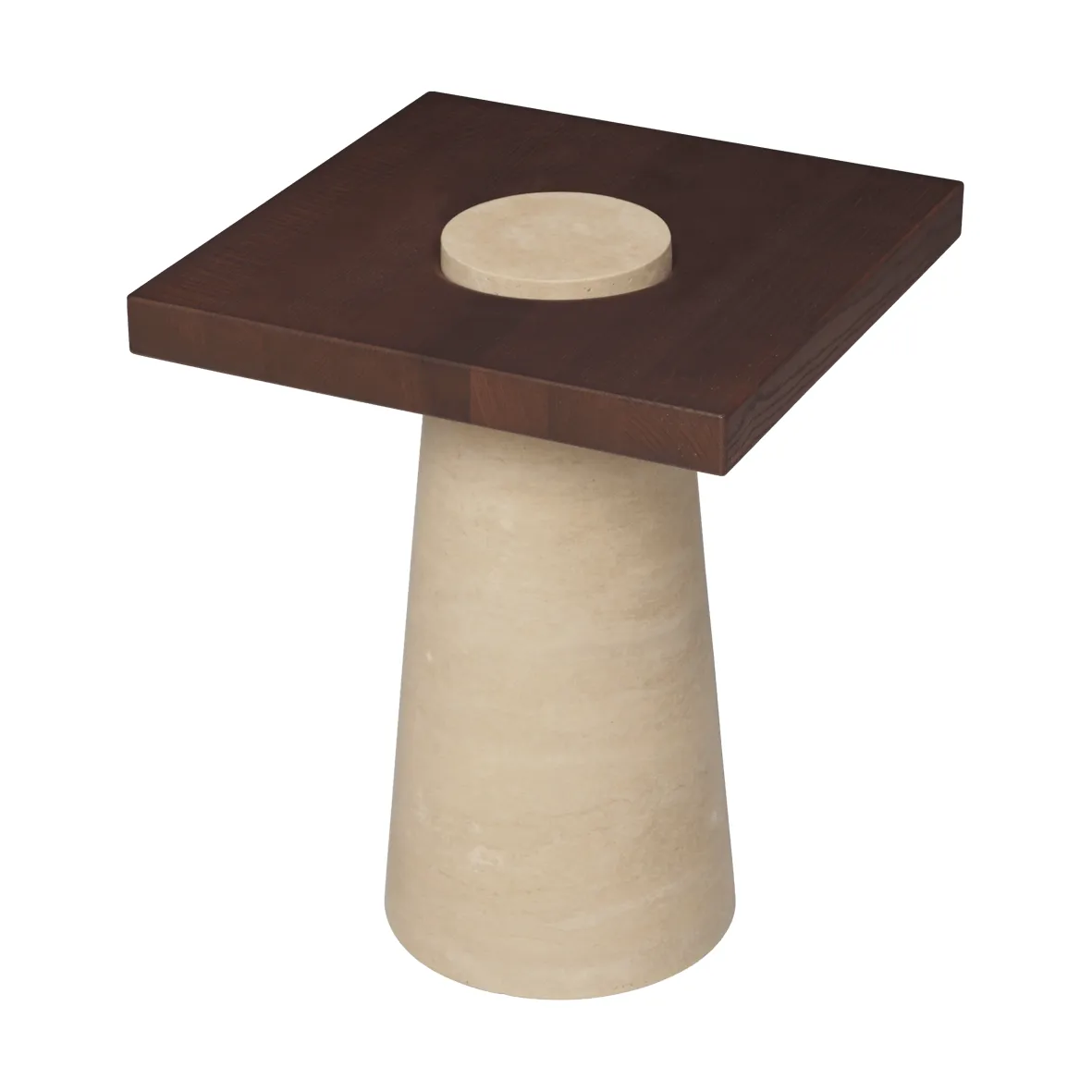 Grova sidobord, Travertine, 40x40x50 cm Ferm Living