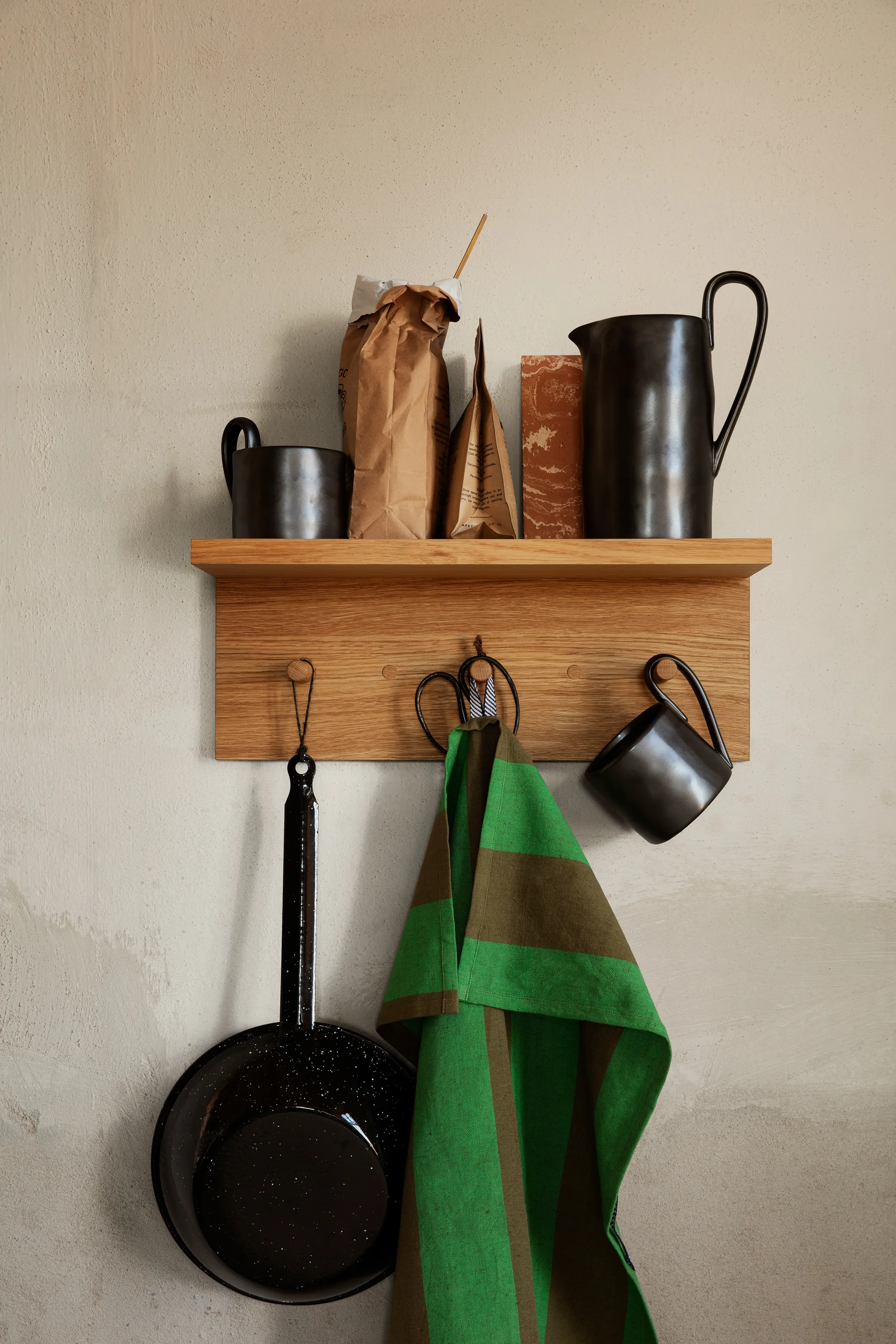 Hale kökshandduk 50x70 cm, Olive-green Ferm Living