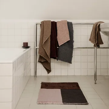 Handduk ekologisk bomull tan - 50x100 cm - Ferm Living
