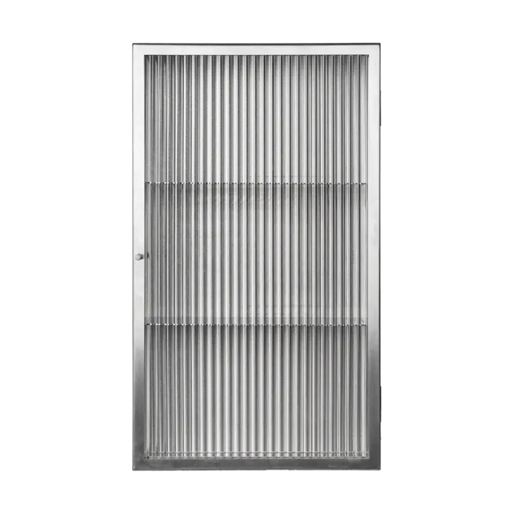 Haze väggskåp - Reeded glass - stainless steel - Ferm Living