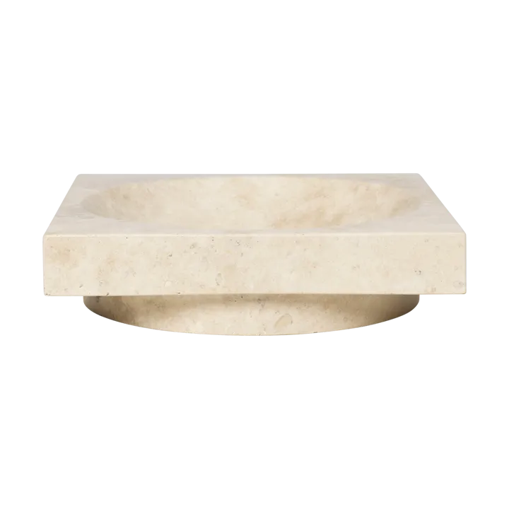 Hew dekorationsskål låg - Travertine - Ferm Living