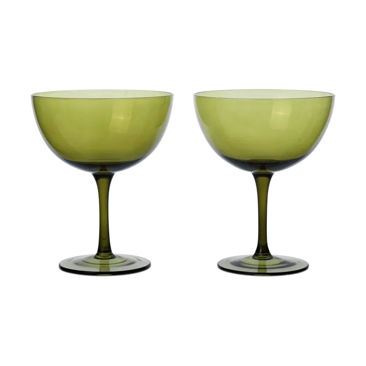 Host cocktailglas 24 cl 2-pack - Moss green - Ferm Living