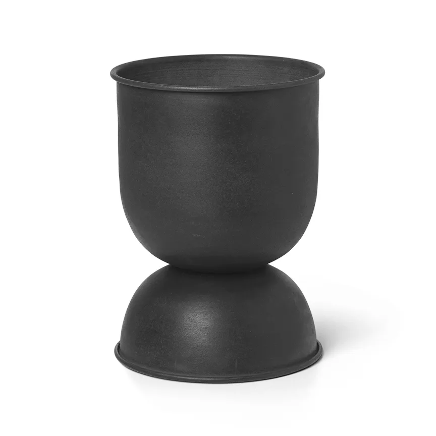 Hourglass kruka extra small Ø21 cm, Svart-mörkgrå Ferm Living
