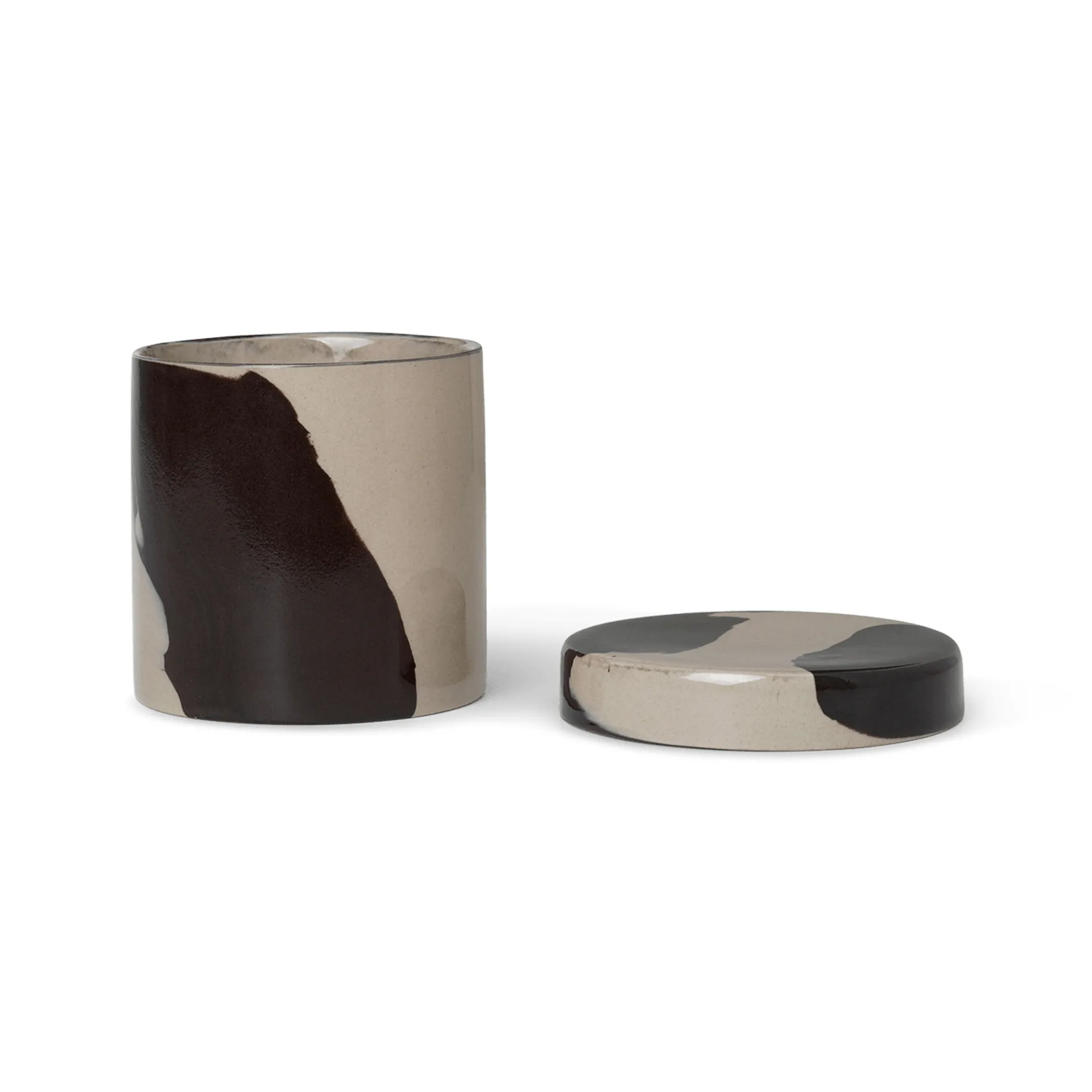 Inlay förvaringsburk Ø9,8 cm, Sand-brown Ferm Living
