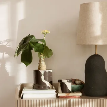 Inlay förvaringsburk Ø9,8 cm - Sand-brown - Ferm Living