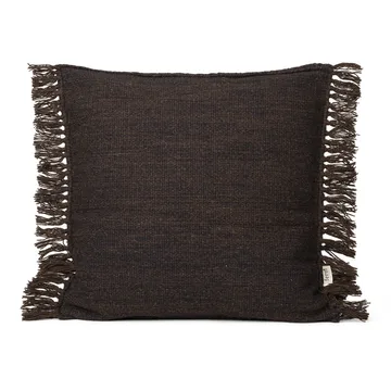 Kelim kudde med fransar S 50x50 cm - Dark melange - Ferm Living