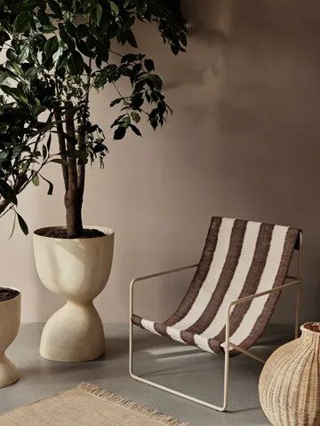 Klädsel till Desert lounge chair - Off-white, Chocolate - Ferm Living