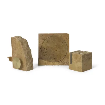 Klint ram 18x18 cm - Beige travertin - Ferm Living
