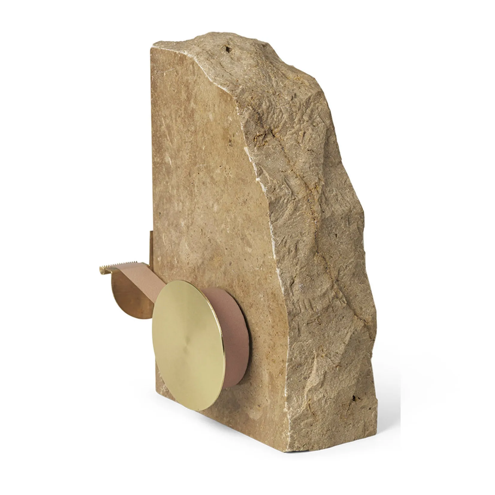 Klint tejphållare 11,6x17 cm, Beige travertin Ferm Living
