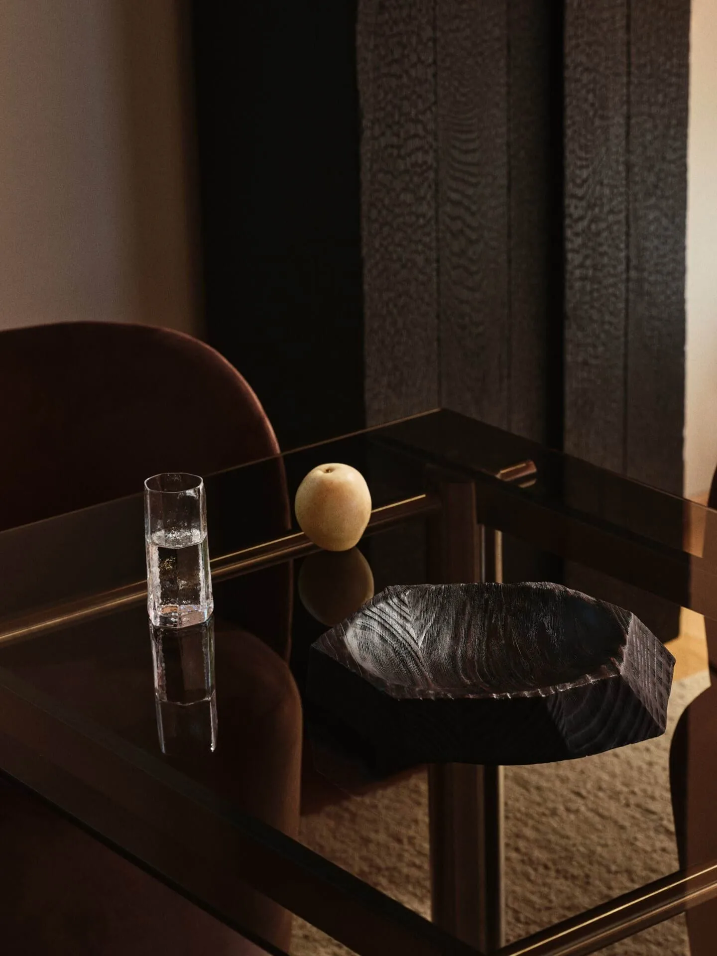 Koh centrepiece dekorationsfat, Dark brown, 35 cm Ferm Living