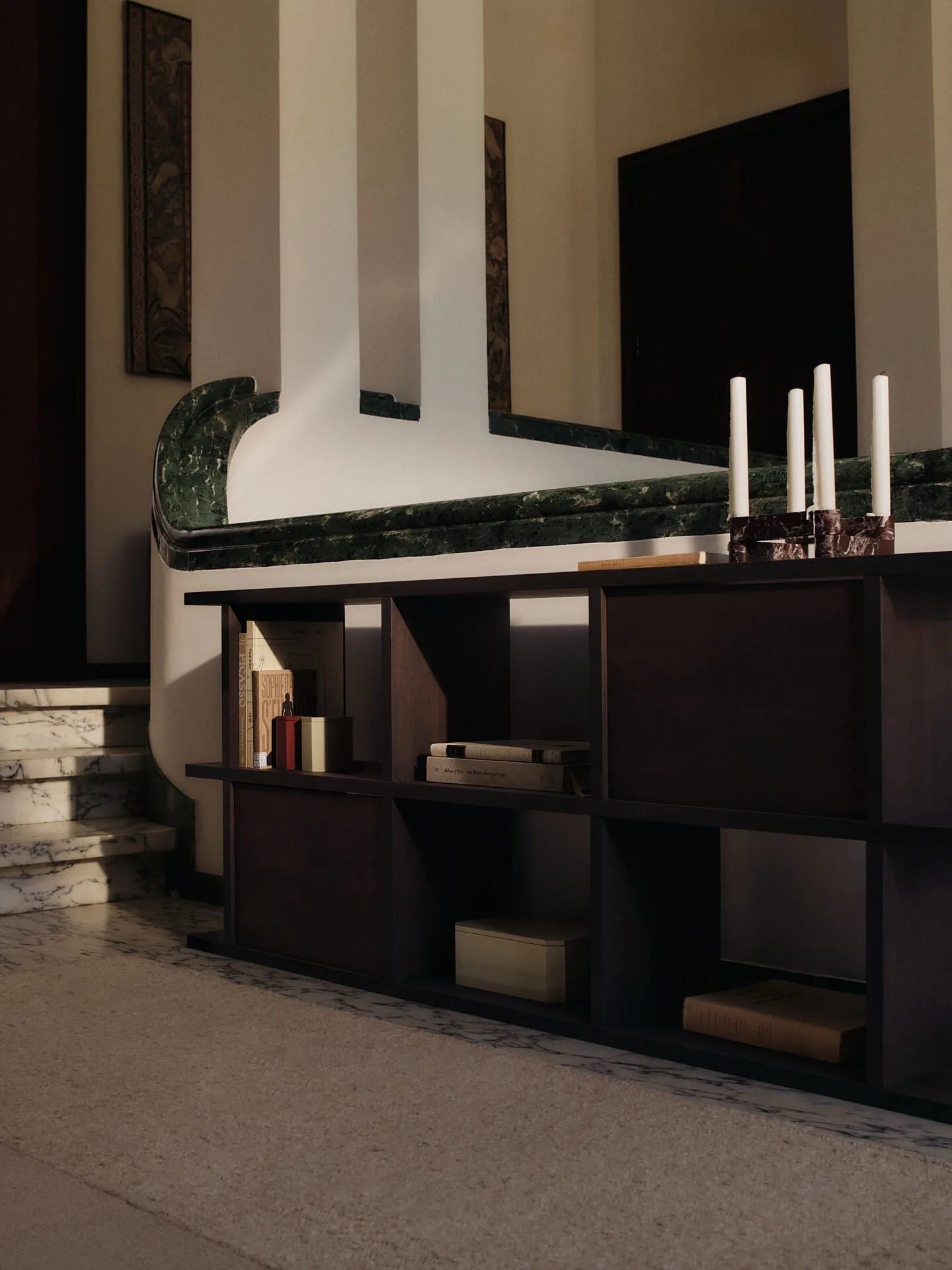 Kona bokhylla skåpinsats, Dark Stained Ferm Living