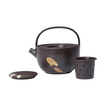 Koyo tekanna 0,85 L - Dark brown-buff - Ferm Living