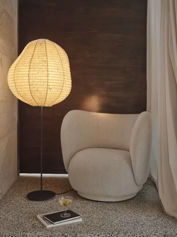 Kurbis golvlampa high - Natural-black - Ferm Living