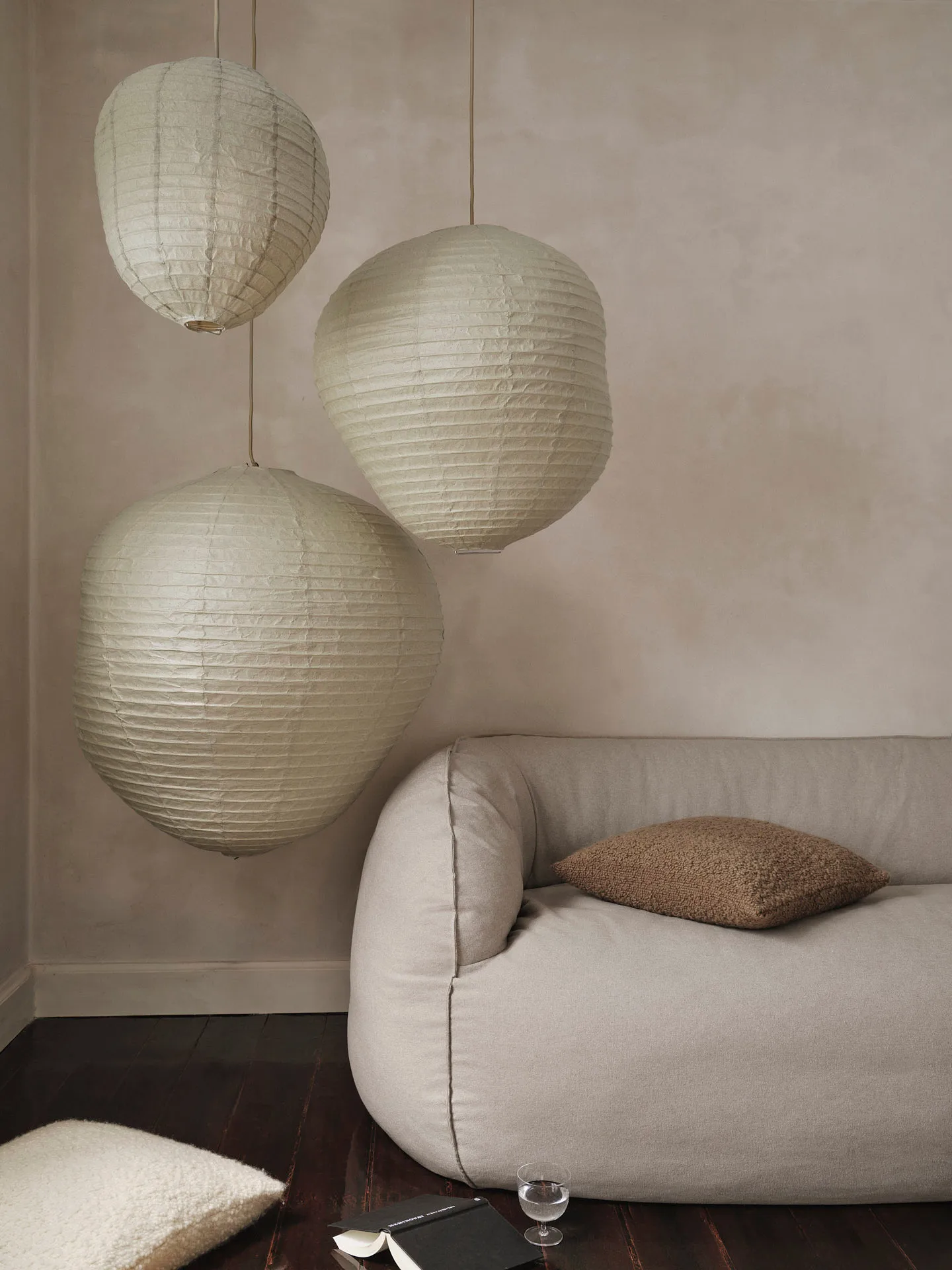 Kurbis lampskärm, 60 cm, Dark sage Ferm Living