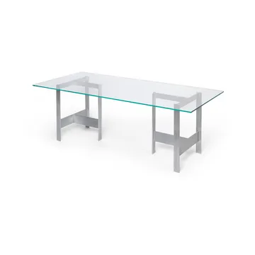 Lager matbord 90x200 cm - Glass-aluminium - Ferm Living