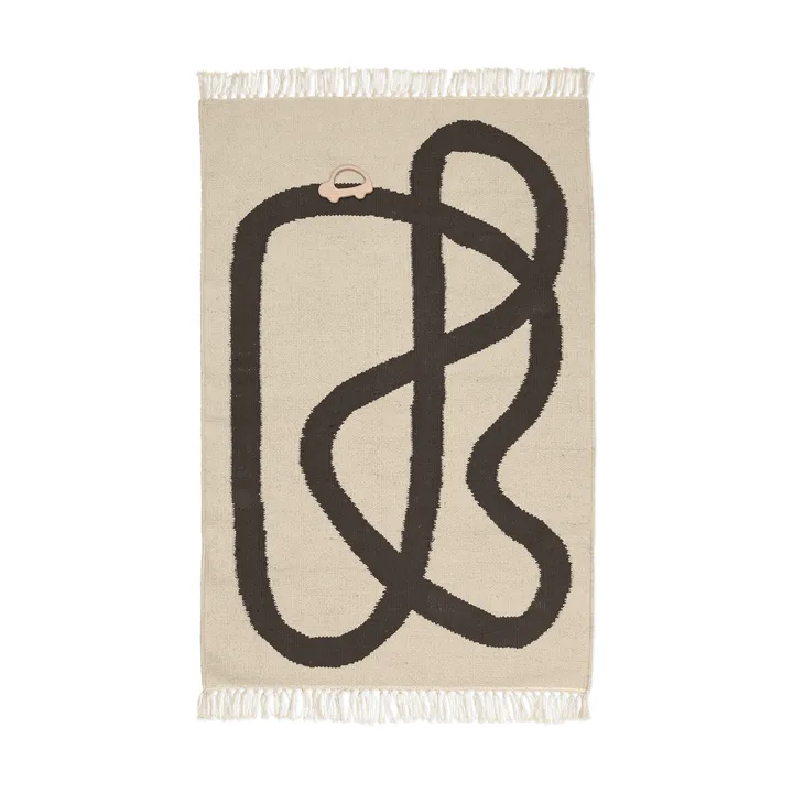 Lane matta 70x105 cm - Off-white-Chocolate - Ferm Living