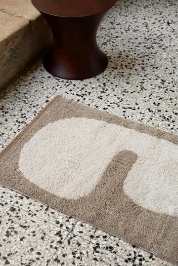 Lay badrumsmatta 50x70 cm - Dark taupe-off white - Ferm Living