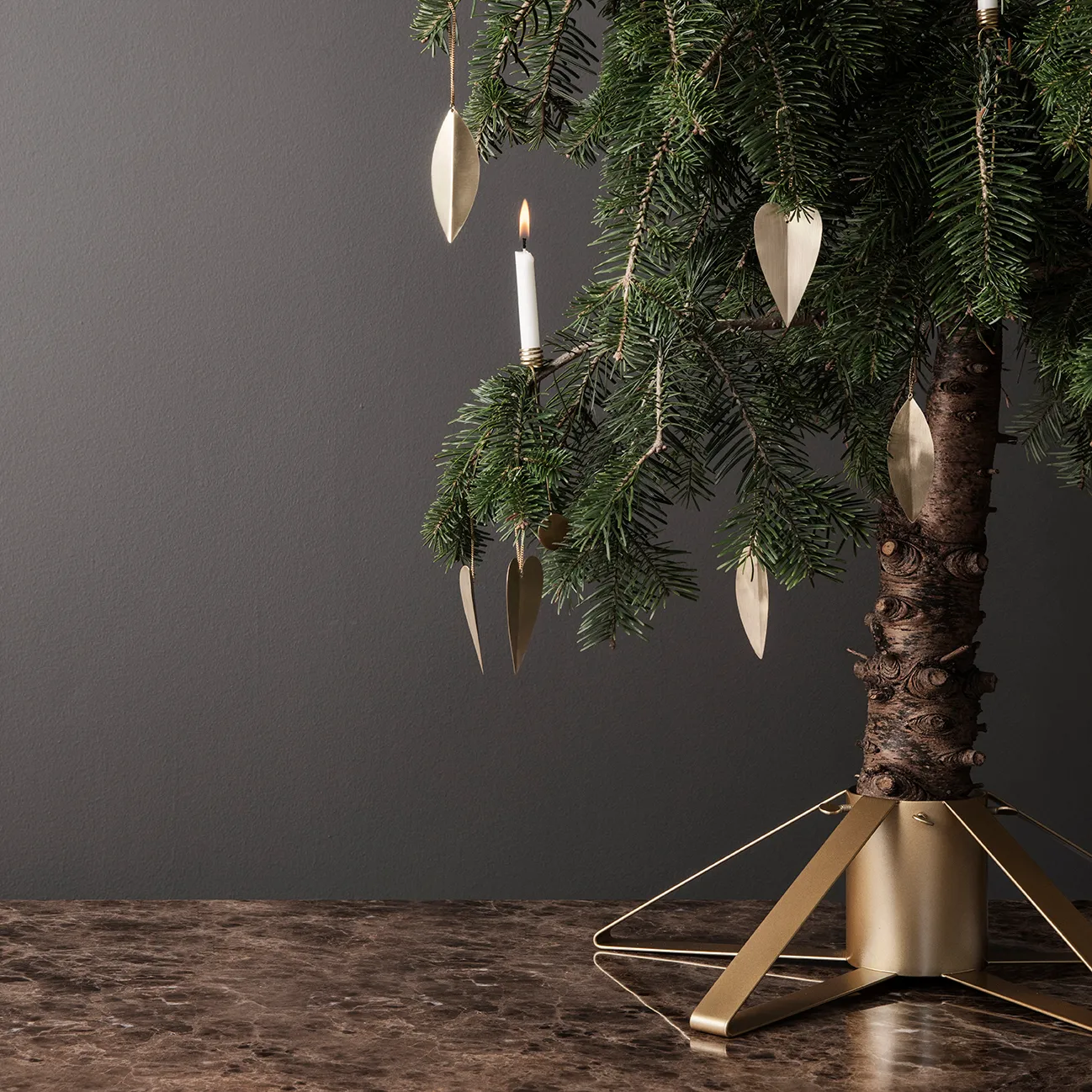 Leaf julgranshänge, Mässing, 4-pack Ferm Living
