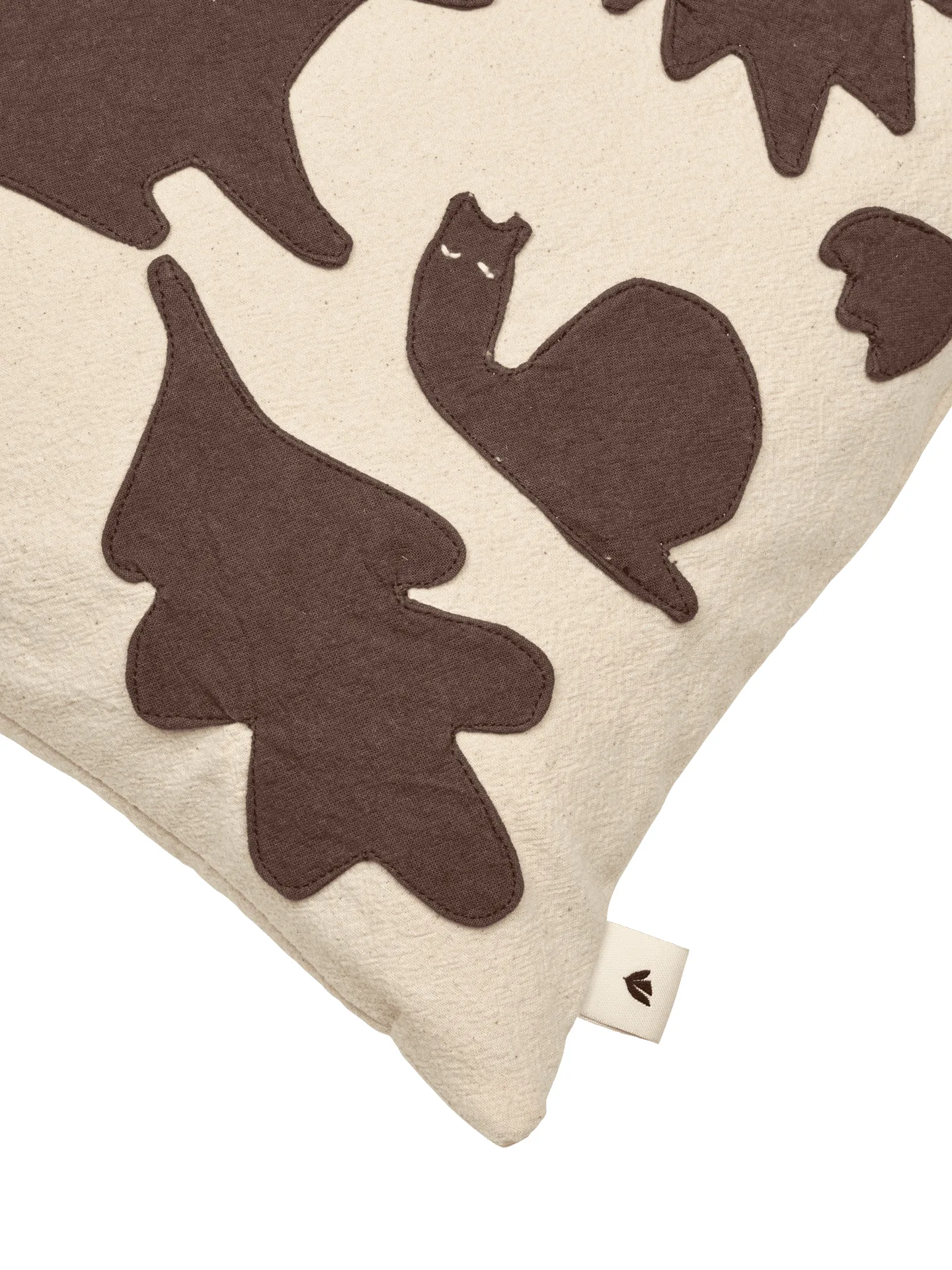 Lunden kudde, Off-white-dark chocolate, 30x30 cm Ferm Living