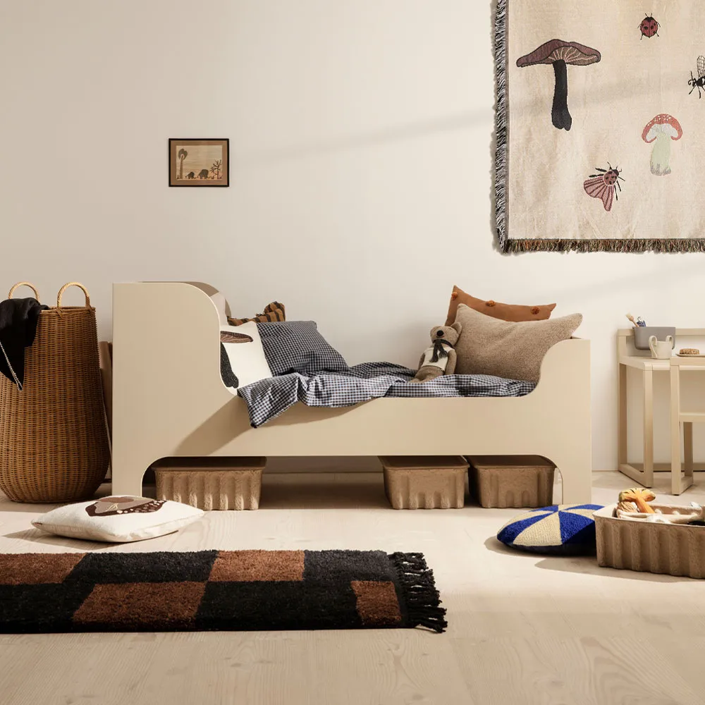 Mara Matta, bright blue/offwhite, l, 120x180 cm Ferm Living