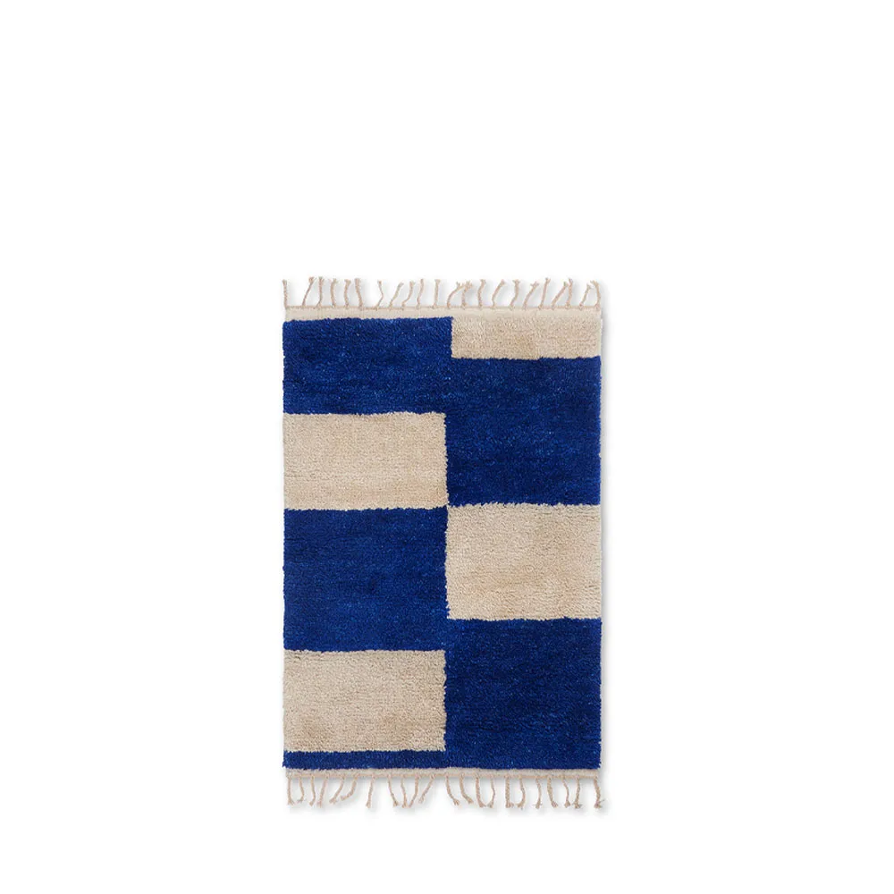 Mara Matta, bright blue/offwhite, s, 80x120 cm Ferm Living