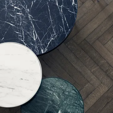 Marble Table soffbord - marmor svart, large, svart stativ - Ferm Living