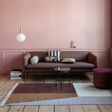 Marble Table soffbord - marmor svart, large, svart stativ - Ferm Living