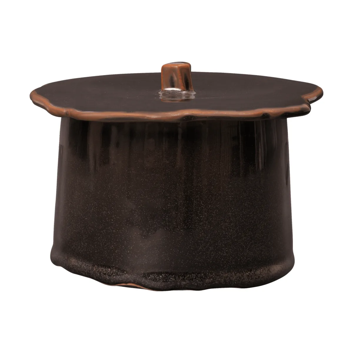 Marnen burk med lock, Carob brown, Ø11x9 cm Ferm Living