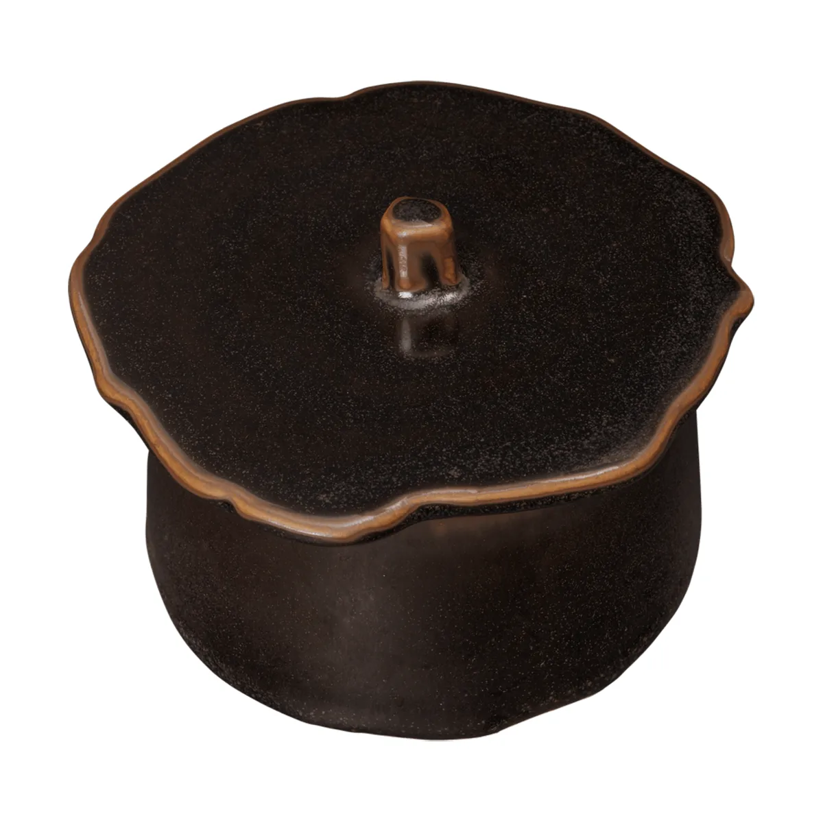 Marnen burk med lock, Carob brown, Ø13x7 cm Ferm Living