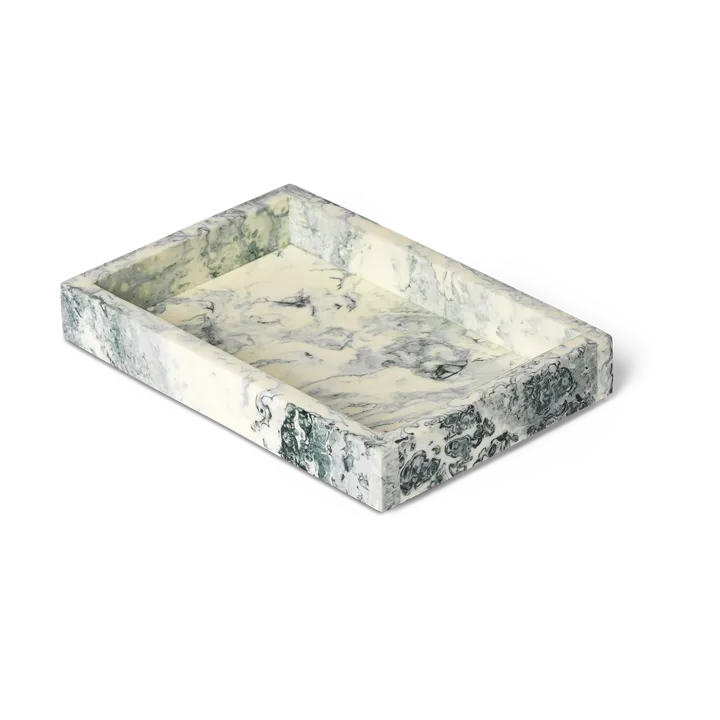 Mist dekorationsbricka 10x15 cm - Emerald-off white - Ferm Living