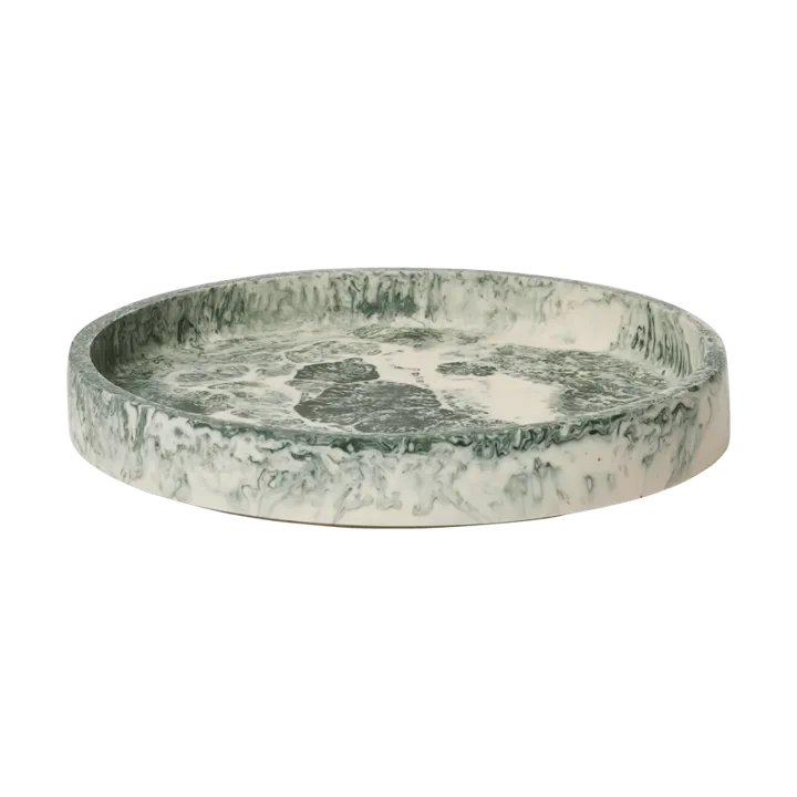 Mist dekorationsbricka Ø20 cm - Emerald-off-white - Ferm Living